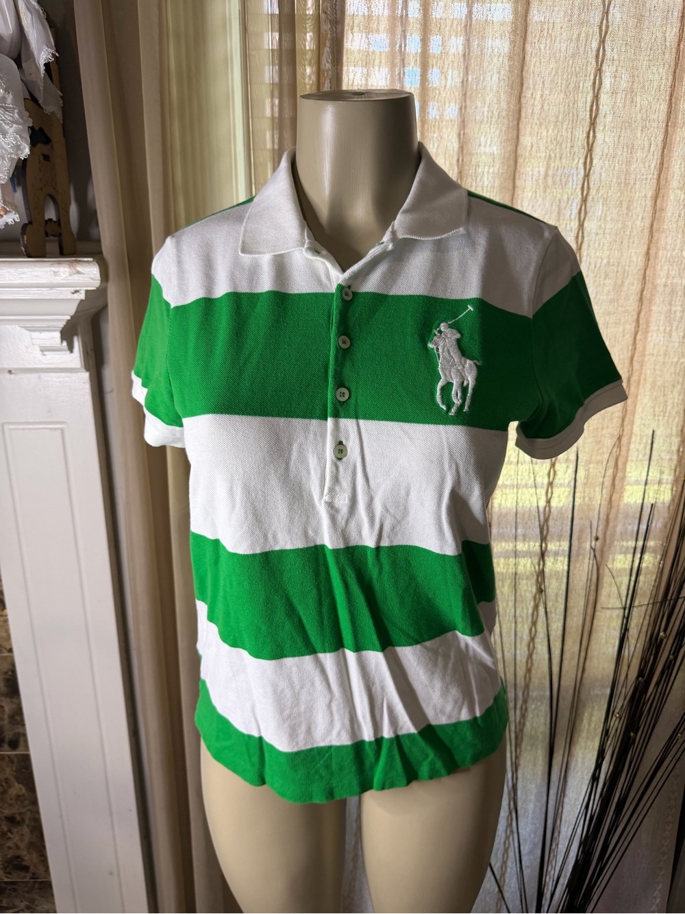 Polo by Ralph Lauren White & Green Striped